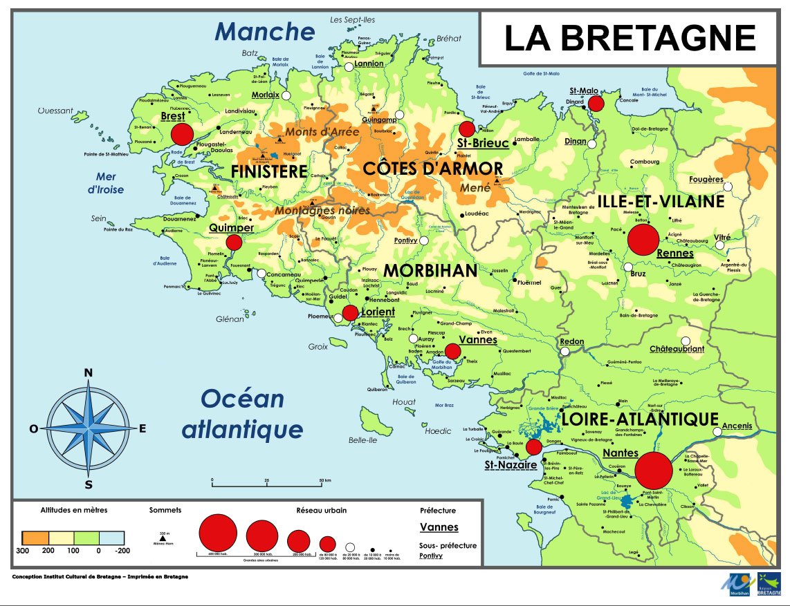 Carte de Bretagne