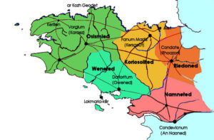 Carte des Peuples gaulois de l'actuelle Bretagne